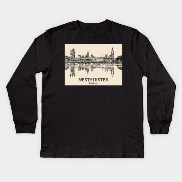Westminster – England Kids Long Sleeve T-Shirt by Lakeric