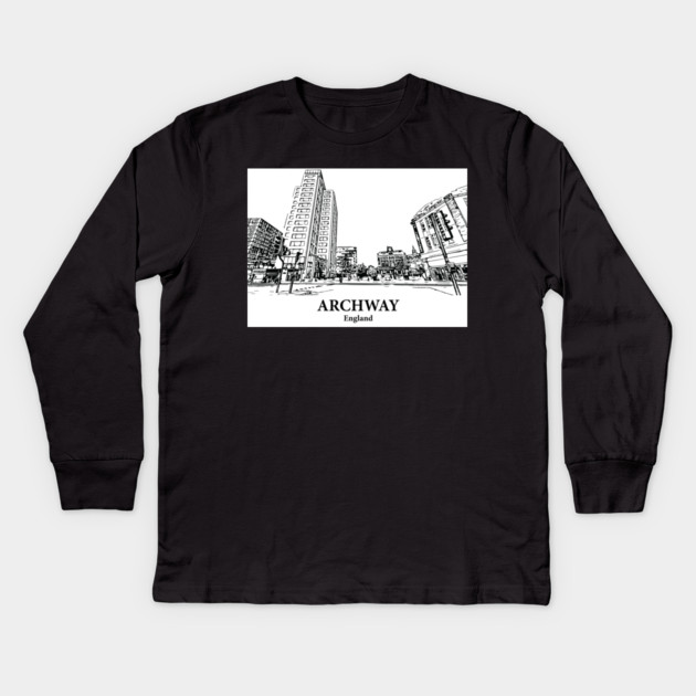 Archway – England Kids Long Sleeve T-Shirt by Lakeric