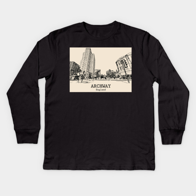 Archway – England Kids Long Sleeve T-Shirt by Lakeric
