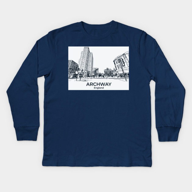 Archway – England Kids Long Sleeve T-Shirt by Lakeric