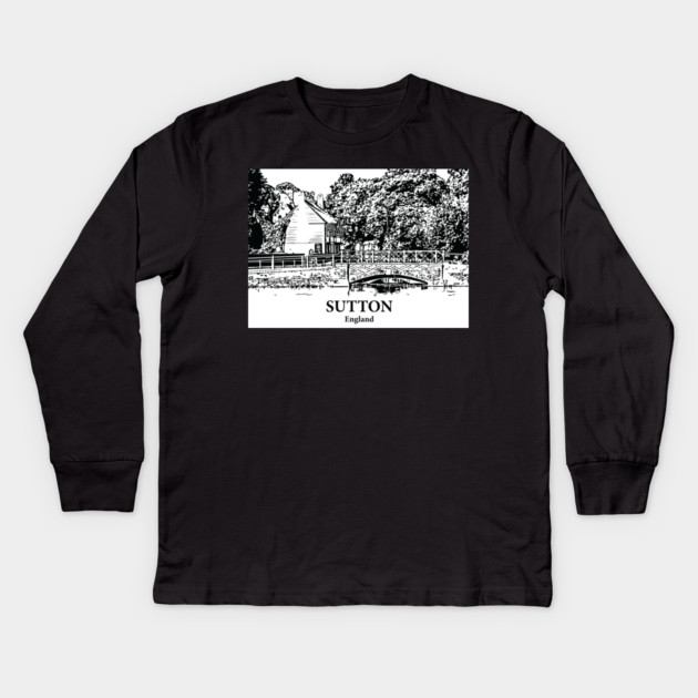 Sutton – England Kids Long Sleeve T-Shirt by Lakeric