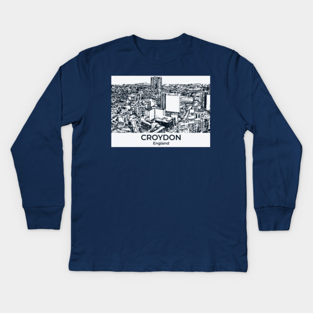 Croydon – England Kids Long Sleeve T-Shirt by Lakeric