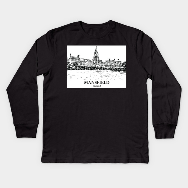 Mansfield – England Kids Long Sleeve T-Shirt by Lakeric