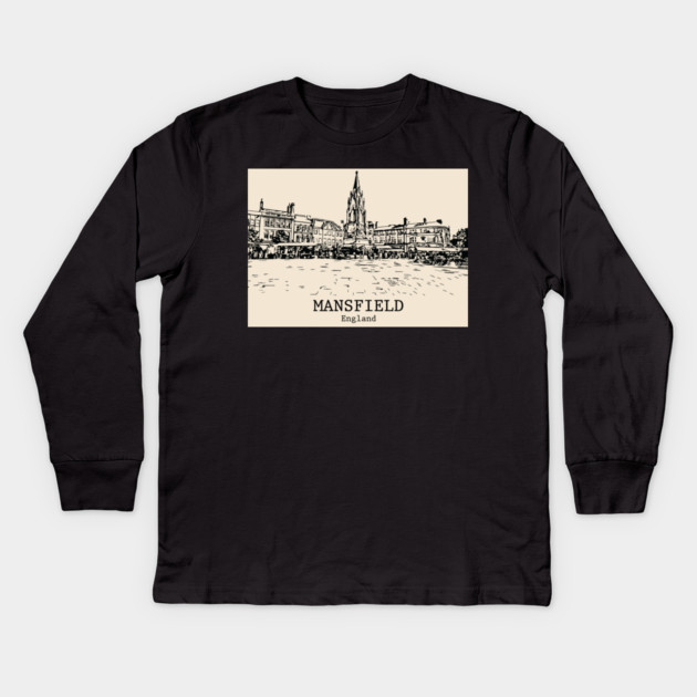 Mansfield – England Kids Long Sleeve T-Shirt by Lakeric