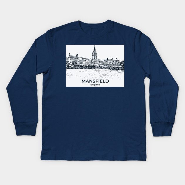 Mansfield – England Kids Long Sleeve T-Shirt by Lakeric