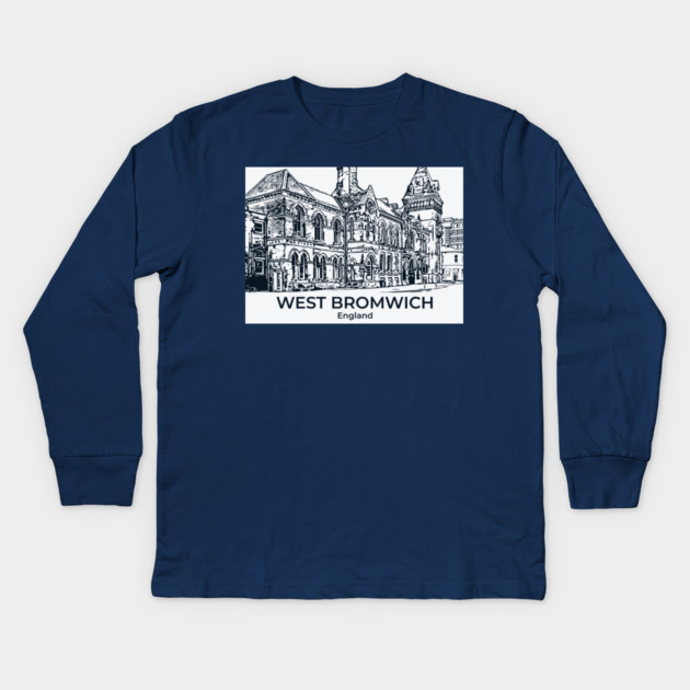 West Bromwich – England Kids Long Sleeve T-Shirt by Lakeric
