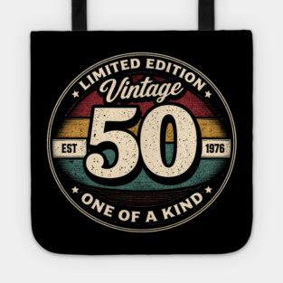 Limited Edition Vintage 50 One Of A Kind Est 1976 Birthday Milestone Tote