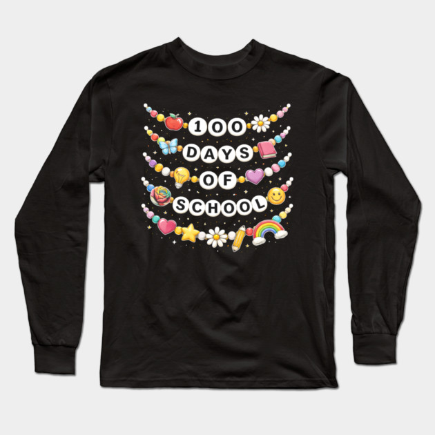 100 Days Of School Teacher Celebration Back To School Long Sleeve T-Shirt by ArtistTee ⭐⭐⭐⭐⭐