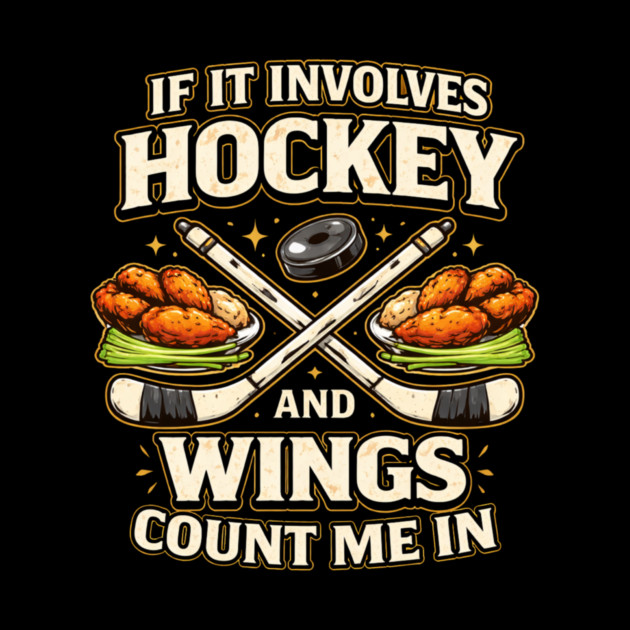 If It Involves Hockey And Wings Count Me In by ArtistTee ⭐⭐⭐⭐⭐