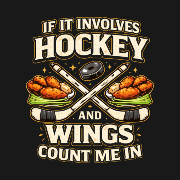 If It Involves Hockey And Wings Count Me In by ArtistTee ⭐⭐⭐⭐⭐