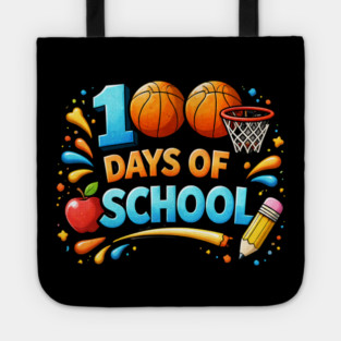100 Days Of School Basketball Fun Teacher Appreciation Tote
