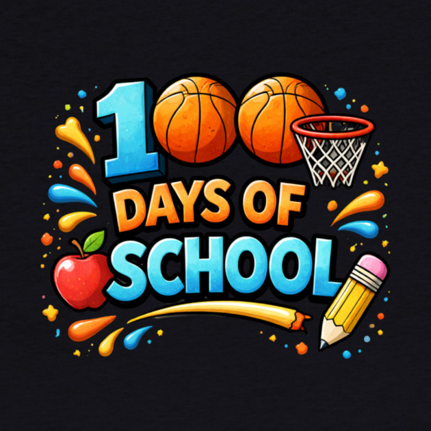 100 Days Of School Basketball Fun Teacher Appreciation by ArtistTee ⭐⭐⭐⭐⭐