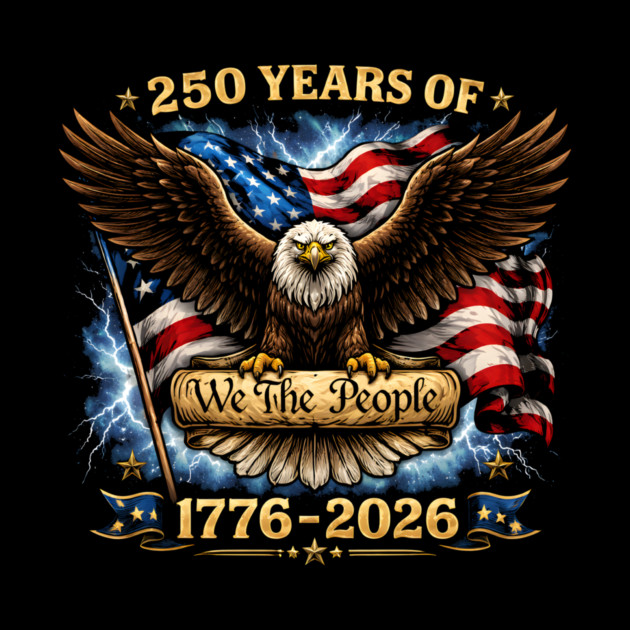 250 Years Of We The People 1776-2026 Patriotic American Eagle by ArtistTee ⭐⭐⭐⭐⭐