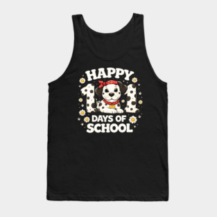 Happy 101 Days Of School Dalmatian Dog Teacher Tank Top