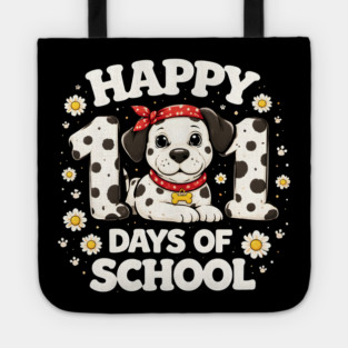 Happy 101 Days Of School Dalmatian Dog Teacher Tote