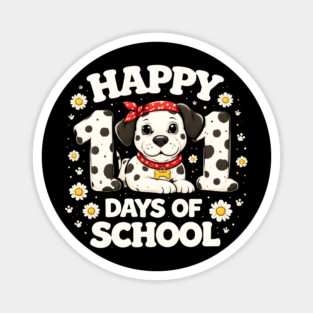 Happy 101 Days Of School Dalmatian Dog Teacher Magnet
