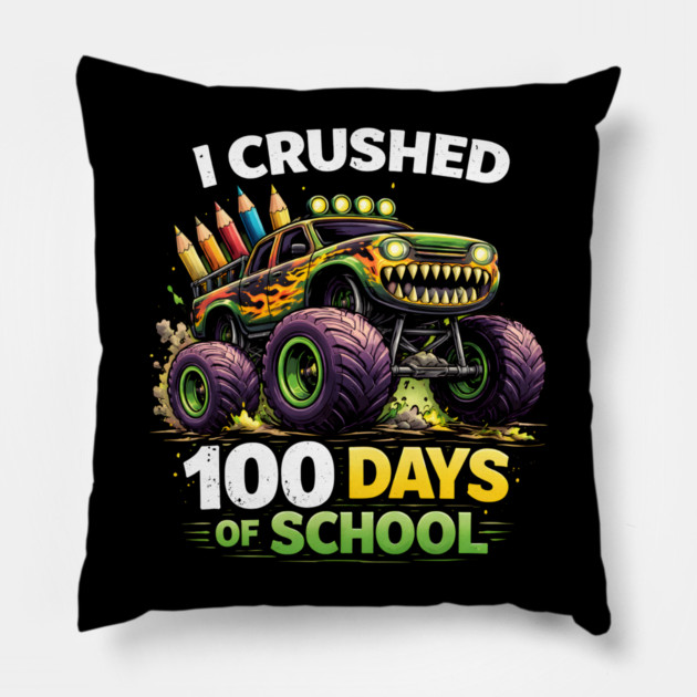 I Crushed 100 Days Of School Teacher Pillow by ArtistTee ⭐⭐⭐⭐⭐