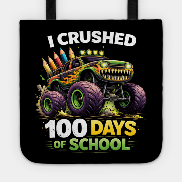 I Crushed 100 Days Of School Teacher Tote by ArtistTee ⭐⭐⭐⭐⭐