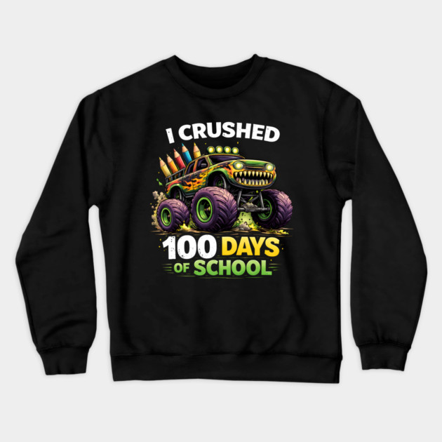 I Crushed 100 Days Of School Teacher Crewneck Sweatshirt by ArtistTee ⭐⭐⭐⭐⭐