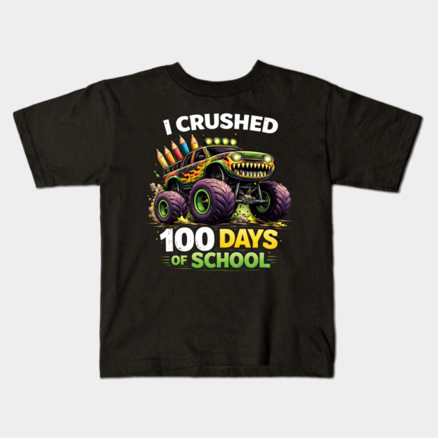 I Crushed 100 Days Of School Teacher Kids T-Shirt by ArtistTee ⭐⭐⭐⭐⭐