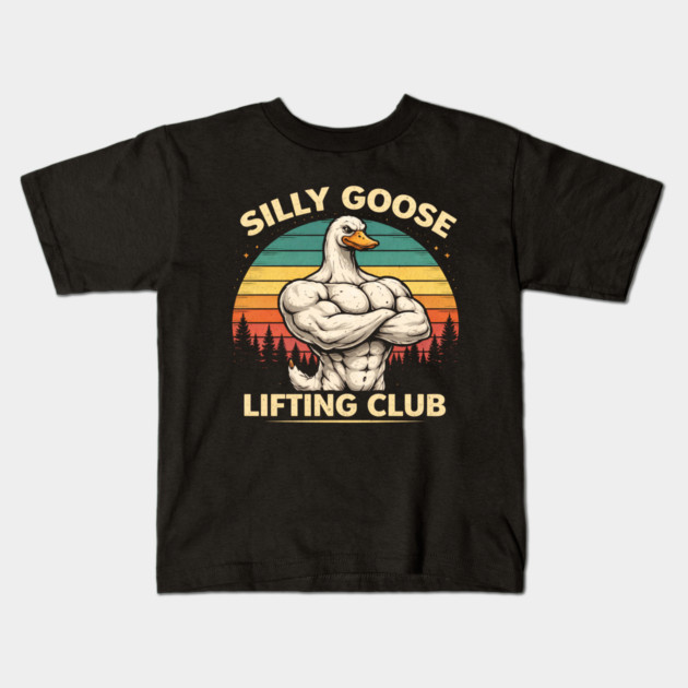 Silly Goose Lifting Club For Fitness Enthusiasts Kids T-Shirt by ArtistTee ⭐⭐⭐⭐⭐