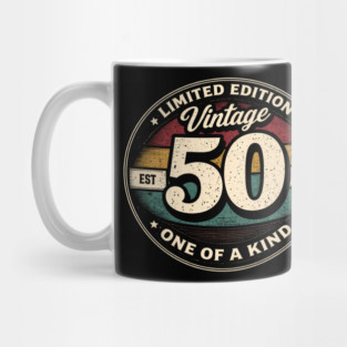 Limited Edition Vintage 50 One Of A Kind Est 1976 Birthday Milestone Mug
