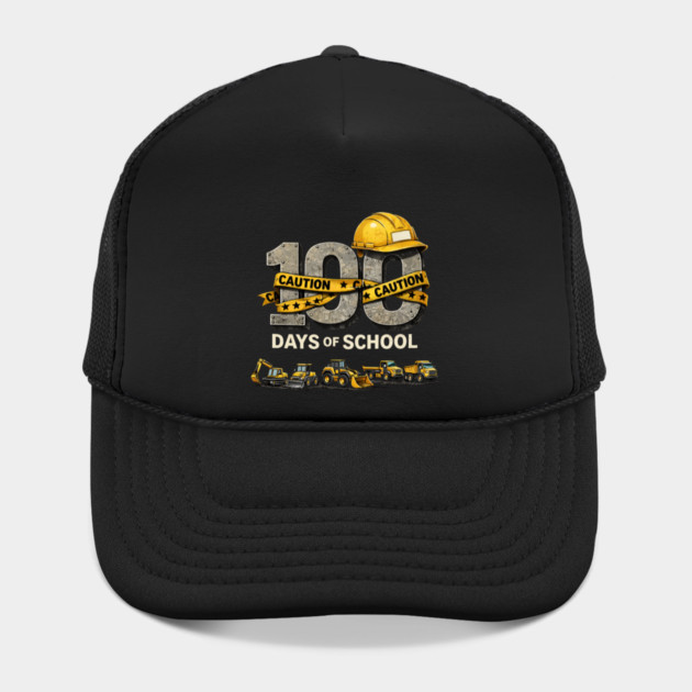 100 Days Of School Construction Worker Elementary School by ArtistTee ⭐⭐⭐⭐⭐