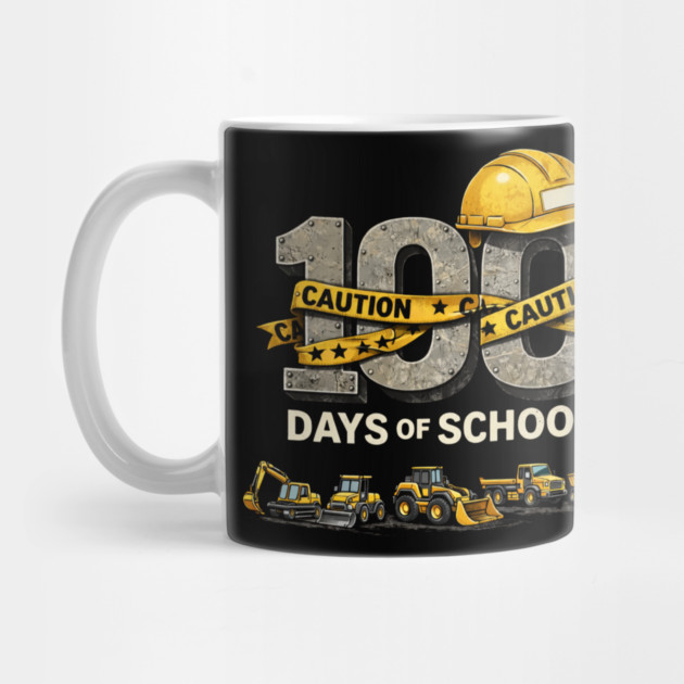 100 Days Of School Construction Worker Elementary School by ArtistTee ⭐⭐⭐⭐⭐