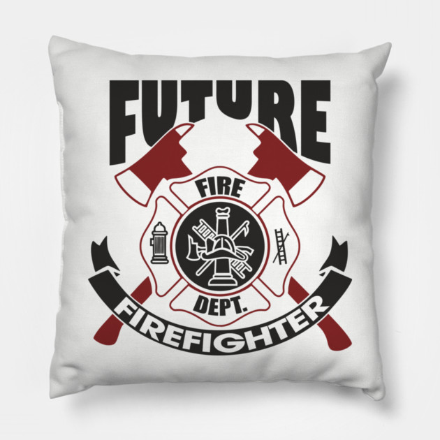 Future Firefighter Fire Dept Pride Pillow by Anticorporati
