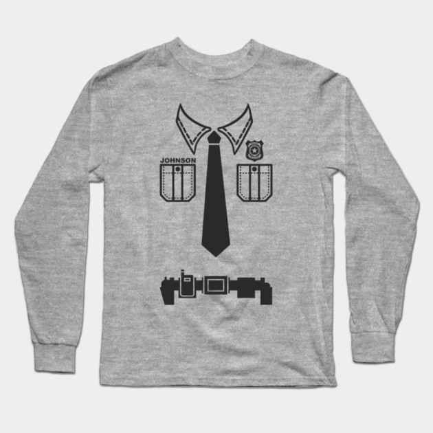 Police Officer Uniform Shirt DIY Dad Costume Long Sleeve T-Shirt by Anticorporati