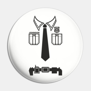 Police Officer Uniform Shirt DIY Dad Costume Pin