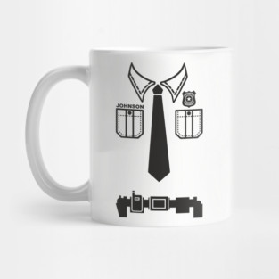 Police Officer Uniform Shirt DIY Dad Costume Mug