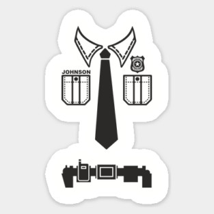 Police Officer Uniform Shirt DIY Dad Costume Sticker