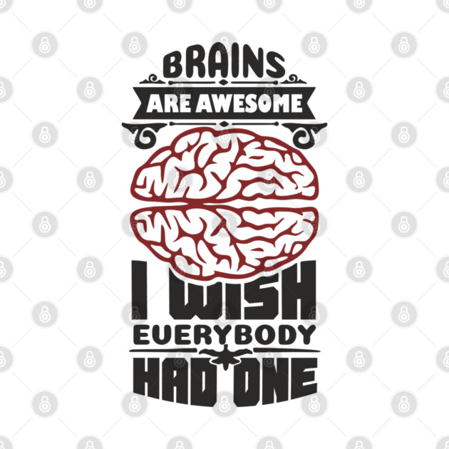 Brains Are Awesome Intellectual Sass Sarcasm by Anticorporati