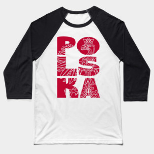 Polska Eagle Polish Heritage Cultural Pride Baseball T-Shirt