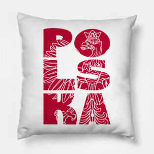 Polska Eagle Polish Heritage Cultural Pride Pillow