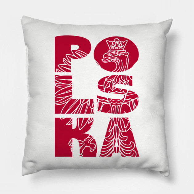 Polska Eagle Polish Heritage Cultural Pride Pillow by Anticorporati