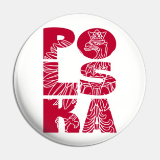 Polska Eagle Polish Heritage Cultural Pride Pin