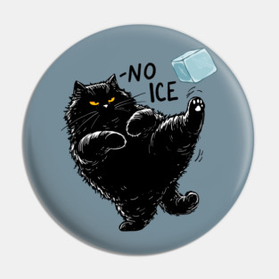 Cat Says NO ICE Pin