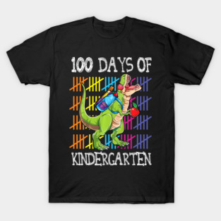 100 Days Of Kindergarten Trex 100th Day Of School T-Shirt