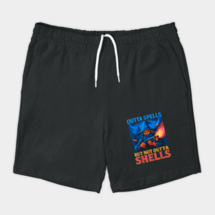 Outta Spells But Not Outta Shells Wizard Fantasy Shorts