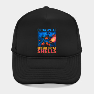 Outta Spells But Not Outta Shells Wizard Fantasy Hat
