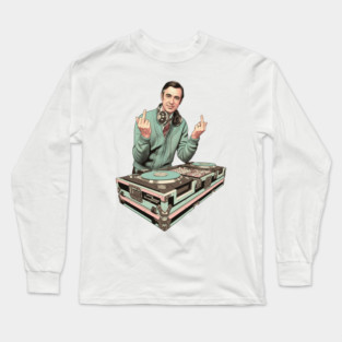 DJ ROGERS FOR CHILDREN SMILE BLACK WHITE Long Sleeve T-Shirt