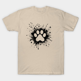 Cute Cat Paw Print T-Shirt