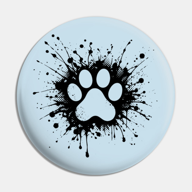 Cute Cat Paw Print Pin by Champanie's Store