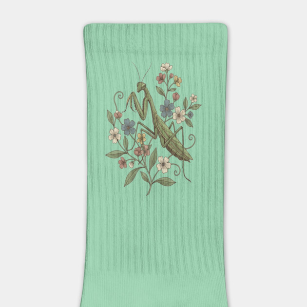 Praying Mantis Botanical Design by BirdsnStuff