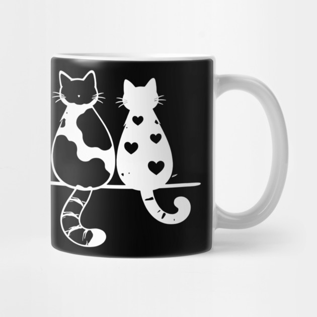 Cute Pattern Cats Line Art by Champanie's Store