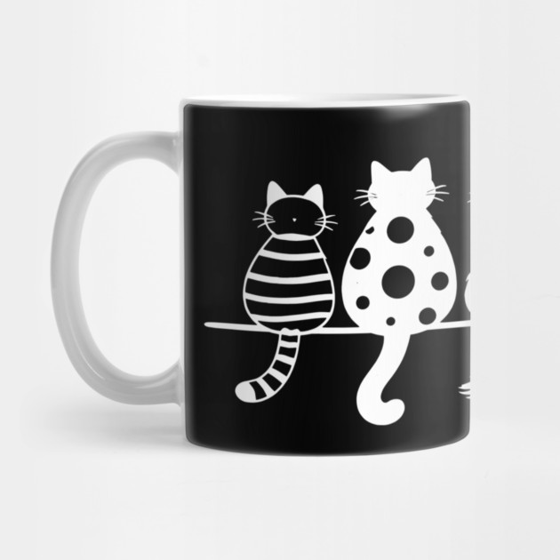 Cute Pattern Cats Line Art by Champanie's Store