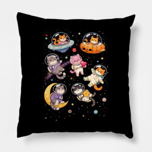 Space Cats Adventure Pillow
