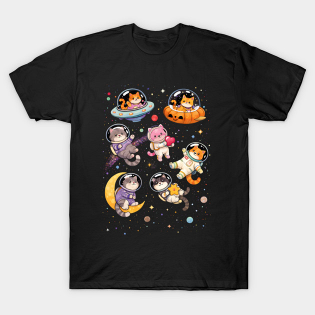 Space Cats Adventure T-Shirt by Champanie's Store